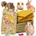 Rabbit Chew Toys 8+12 pcs Timothy Hay Treat with Flower Carrot Chips - size: Mix 12+8 Chips