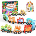 Zeoddler Toys for Toddlers, 11 Magnetic Wooden Animals Train Set, Montessori Toys for Toddlers, Learning Activities, Sensory Activities for Kids, Birthday Gifts for Boys, Girls - style: Forest Animal
