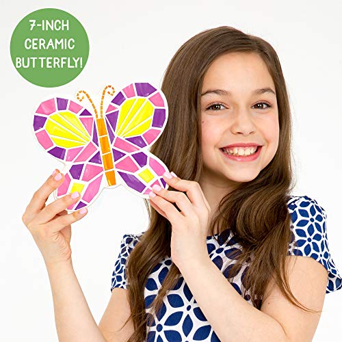 Creative Roots Paint Your Own Stepping Stones Multipack with Butterfly, Unicorn, & Heart, 3 Ceramic Stepping Stones (7 Inch Each), 18 Acrylic Paints, 3 Paintbrushes, Ages 8+ - style: 3 Pack Mystical