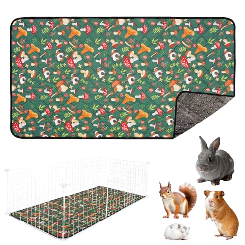 Guinea Pig Cage Liners 47 x 24 Washable Cage Pads Rabbit Bedding Reusable Absorbent Pee Pads for Small Animals Bunny Ferret Chinchilla Hamster - size: 1 Pcs 47 x 24"