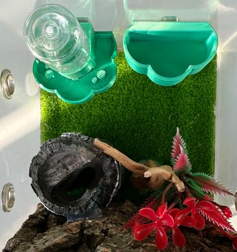 Jumping Spider Water Dispenser, Magnetic Hanging Feeder Dish with Cleaning Brush and Tweezers,Fits for Jumping Spiders,Arboreal Animals, and Other Small Animal Accessories (Black, 8ml) - color: Black