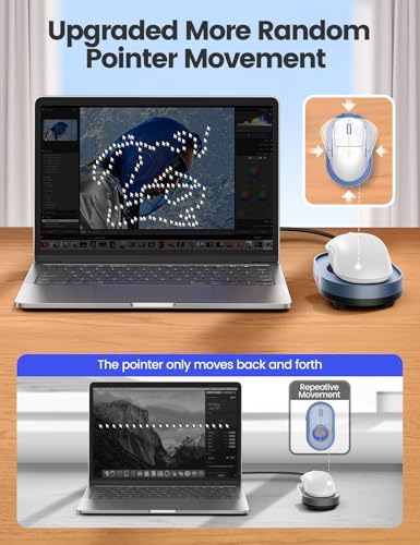 Vaydeer Undetectable Mouse Mover, M3 Mouse Jiggler Device with ON/Off Switch, Driver-Free Shaker Wiggler Mouse Movement Simulation for Computer Awakening, Gift Ideal for Men/Women (Light Purple) - color: Light Purple, style: Button Control