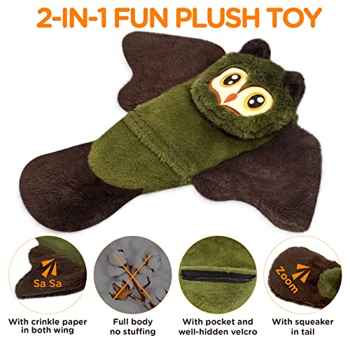No Stuffing Dog Squeaky Chew Toy Water Bottle for Small Medium Large Breed | Crinkle Squeaker Soft Plush Toy Tough Durable Puppy Chewer Teething Chewing Interactive Keep Them Busy Best Birthday Gifts