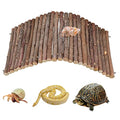 Hermit Crab Climbing Toys, Wooden Hermit Crab Hideout, Reptile Tank Habitat Decor, Bendable Ladder Bridge Tunnel Toys for Lizard Chameleon Hamster Rats Chinchilla Guinea Pig Rabbit Bearded Dragon - style: 19.7×5.9 Inches