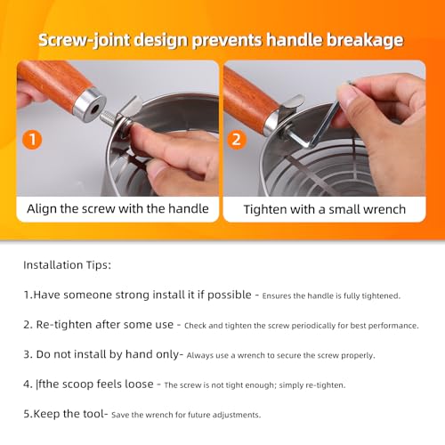 Custom 40% Thicker Side Edges 304 Stainless Steel Metal Cat Litter Scoop with Holder Stand Small Broom & Dustpan - Durable, Anti-Break Handle