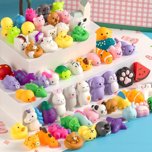 30 Pack Squishy Toys for Kids, Mini Mochi Squishies, Cute Kawaii Animal Squishy Pack, Soft Fidget Toys, Sensory Squeeze Toys, Party Favors, Goodie Bags Stuffers for Kids, Classroom Prizes