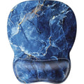 MROCO Ergonomic Mouse Pad with Gel Wrist Rest, 9.4 x 8.1 in, Ocean Marble | Ergonomic Shape Design, Multiple Pattern Options, Gel Wrist Comfort, Smooth Lycra Surface, Non-Slip PU Base - color: Ocean Marble