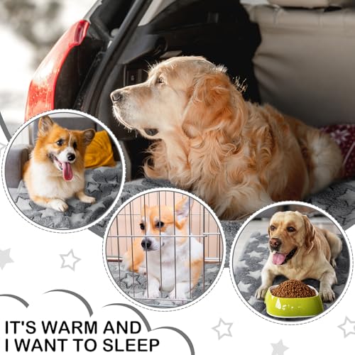 Tudomro 8 Pcs Absorbent Guinea Pig Blankets Washable Small Animal Fleece Bedding Cage Liners Reusable Pet Sleep Mat Pad Cover for Ferret Chinchilla Furniture Protection(Grey Star,16 x 24 Inch) - size: 16 x 24 Inch