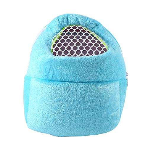 Tbest Pet Carrier Bag Hamster Rat Cat Rabbit Pet Sling Carrier Backpack Hedgehog Chinchilla Ferret Sleeping Outdoor Traveling Bag Handbags Backpack - color: Blue