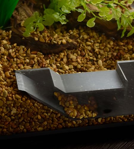 Aquarium Underground Tunnel | Fish & Shrimp Hideout for Aquariums | Unique Underground Viewing Tunnel | Made in USA (Gray) - color: Gray