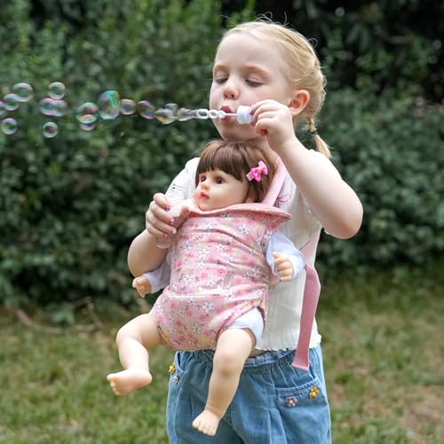 GAGAKU Baby Doll Carrier for Little Girls, Reborn Doll Accessories for Toddlers 3+ Years Old, Kids Toy Baby Dolls Carrier - Pink - Helleborus - color: 5_helleborus