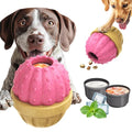 Frozen Treat Dispensing Dog Toy for Aggressive Chewers, Indestructible Chew Toys, Slow Puzzle Feeder for Small Medium Large Breed to Keep Them Busy, Reduces Anxiety, Easy to Clean, Pink - color: Pink