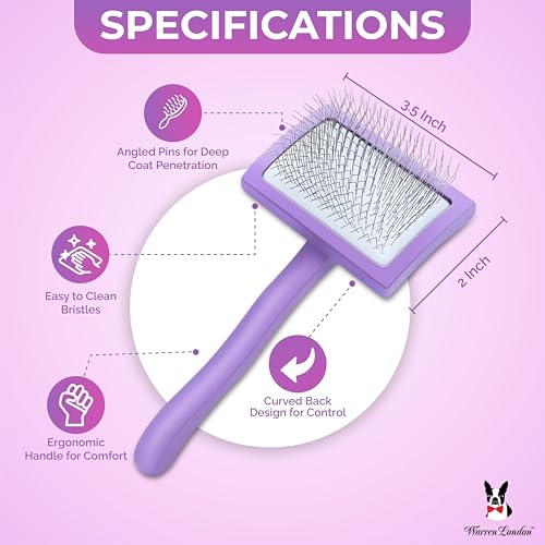 Warren London Precision Pro Medium Slicker Brush for Dogs & Long Coats - style: Precision Pro Medium