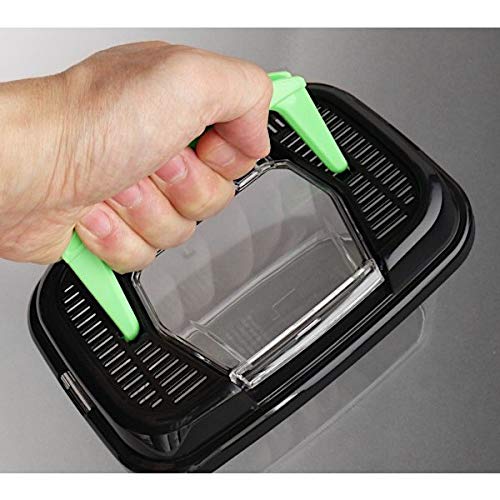 Critter Keeper with Handle, Easy to Observe, Terrarium for Bugs, Fish, Lizards, Crawfish, Frogs, or Snakes, Insect cage, Made in Japan (1pc) - style: 1pc