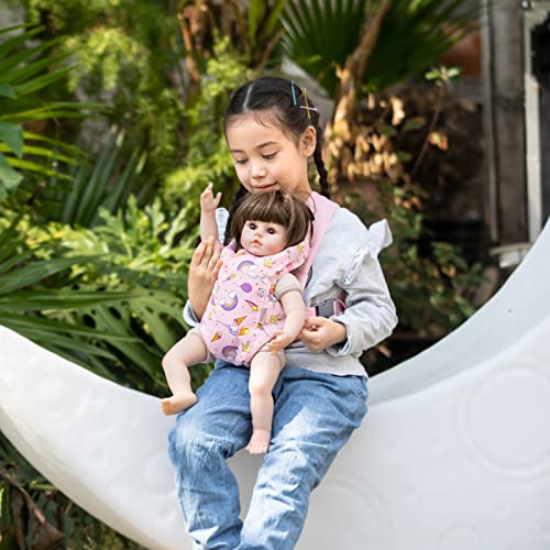 GAGAKU Doll Carrier Doll Accessories Stuffed Animal Carrier with Adjustable Straps for Kids – Pink (Stars) - color: Pink