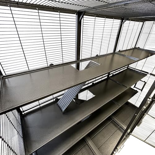 Borneo Small Animal Cage - for Sugar Gliders, Squirrels, Marmosets & Other Small Pets (Cage + Add-On + Shelf & Ladder Set + Expander Set) - size: Cage + Add-On + Shelf & Ladder Set + Expander Set