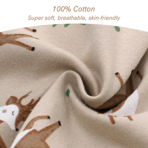 Miracle Baby Sleep Sack with Feet - 0.5 TOG 100% Breathable Cotton Wearable Blanket, Sleeveless Design Sleeping Bag for Baby - color: Deer, size: 12-24 Months(M)