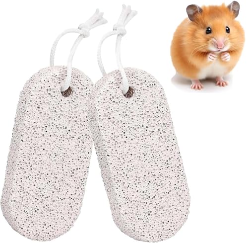 2 Pcs Dog Rocks, Hamster Chew Toys, Pet Teeth Grinding Stone, Small Animal Pet Lava Bites Chews Toy Teeth Grinding Block Mineral Calcium Stone for Hamsters Parrot Chinchillas Rabbits