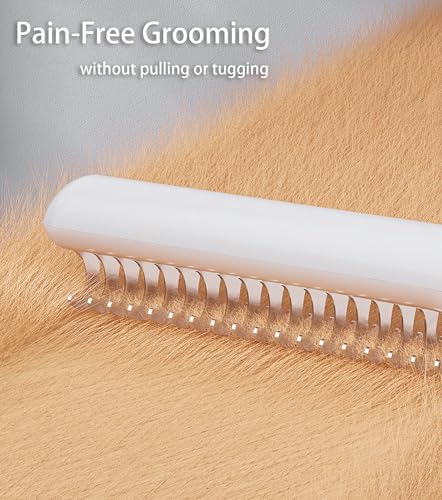 3-1 Dog Hair Grooming Tools for Deshedding, Dematting with Flea Comb | Compact Design, Suitable for Short & Thick Hair, Round Teeth, Sturdy Material, for Cats & Dogs, hassle-free