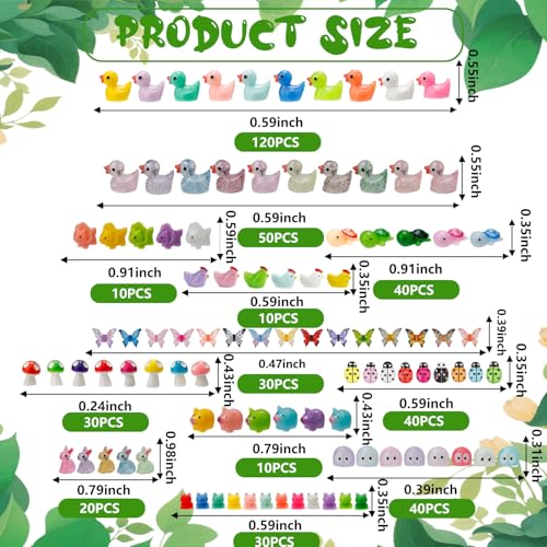 420 Pcs Mini Resin Animals 12 Styles Resin Animals Figurines Bulk for Fairy Garden Miniature Dollhouse Accessories Hide Crafts Decor - style: 420Pcs Bulk