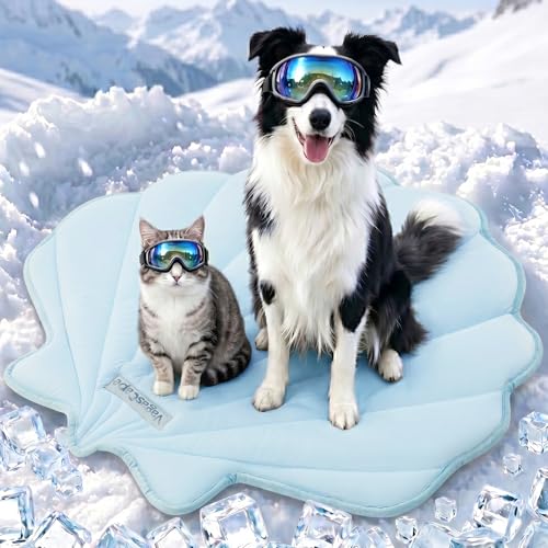 Dog Cooling Mat Washable Pet Cooling Mat, Self Cooling Mat for Dogs Large | 55" x 45", Thick Portable Foldable Cooling Pad for Indoor Outdoor, Crate, Travel, Camping and Beach - color: Blue, size: X-Large