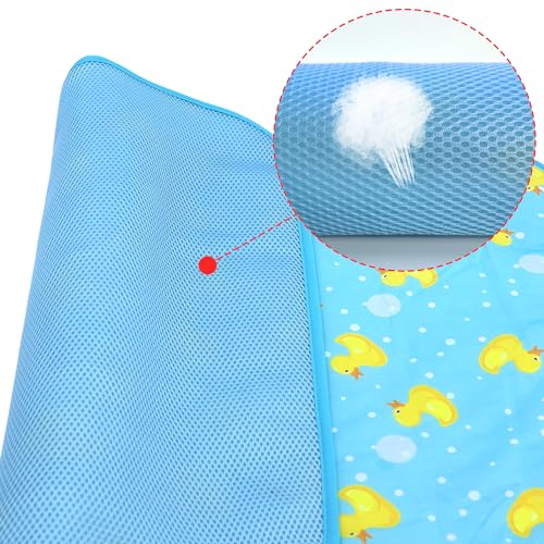 Summer Pet Cooling Mat - Cat Dog Cushion Pad Sleeping Cool Ducks Comfortable Soft for Pets Kids and Adults(Blue Duck, S) - color: Blue Duck, size: S: 15.5'' x 19.5''