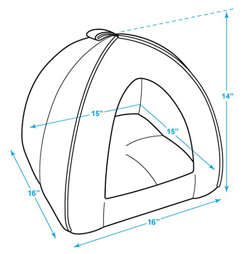 Best Pet Supplies Cat Bed for Indoor Cat, Domed Tent House with Removable Pillow, Covered Cat Cave for Small Dog, Puppies and All Breeds of Cats - Corduroy Beige, 16 x 16 x H:14" - color: Beige Corduroy, size: 16" x 16" x H:14"