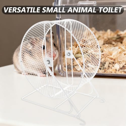 ibasenice Silent Hamster Wheel 9.25In Metal Wire Exercise Wheel Quiet Runner with Ball Bearings Textured Surface for Nail Care for Hamsters Gerbils Mice and Small Pets