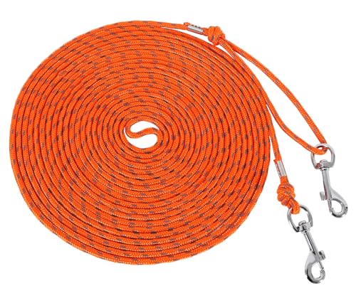 Reflective Cat Leash -15FT Cat Cable Out Escape Proof Walking Leads Yard Long Durable Safe Personalized Extender Leash Traning Play Outdoor for Puppies/Kittens/Rabbits/Small Animals - color: Orange, size: 15FT
