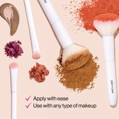 wet n wild Eyebrow and Liner Brush, Soft Fibers, Pack of 3 | Flat Angled | Ultra-Thin Precision - color: Brow & Liner Duo Brush, size: 7.28 in (Pack of 3)