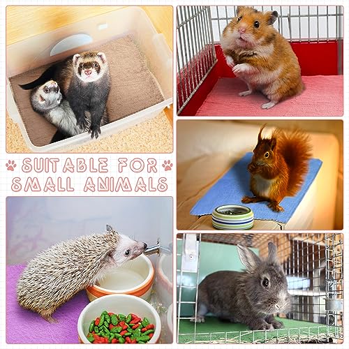 SmoothNovelty 5 Pcs Waterproof Guinea Pig Blankets Washable Small Animal Pee Pad Pet Blanket Sleep Bedding Mats Absorbent Guinea Pig Cage Liner Reusable Pet Sleep Pad(Colorful,12" X 12",Classic) - color: Colorful, size: 12" X 12", style: Classic