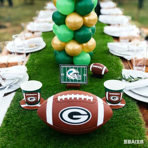 GLOBREEN Artificial Grass Table Runner 60 Inches - Green Fake Grass Football Golf Party Easter Decor Table Centerpiece for Birthday Wedding Alice in Wonderland - size: 12" x 60"/1PCS