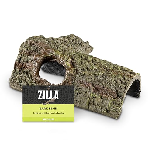 Zilla Pet Reptile Bark Bends Terrarium Decor, Medium,Brown - size: Medium, 4"L x 8"W x 3.5"H