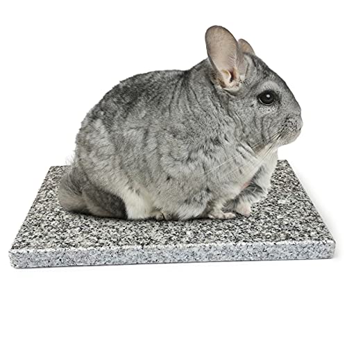 Chinchilla Cooling Stone Durable Cool Down Easy Clean in Hot Summer for Rabbit Hamster Guinea Pig Chinchilla Kitten Small Animals Spots of Grey