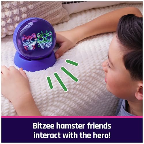 BITZEE Hamster Ball Interactive Toy & Digital Pet, Ages 5+ | Collect 20 Virtual Friends, Rolls & Reacts to Touch, Play 5 Mini Games, Screen-Free Responsive Play, Birthday Gift for Kids
