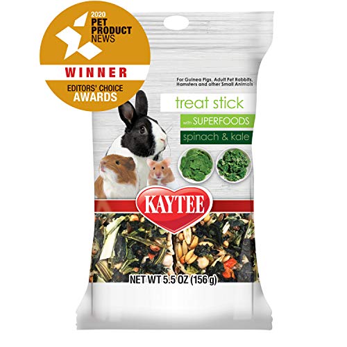 Kaytee Small Animal Treat Stick with Superfoods, Spinach & Kale, 5.5 oz (Pack of 2) - size: 5.5 Ounce (Pack of 2), style: Spinach & Kale