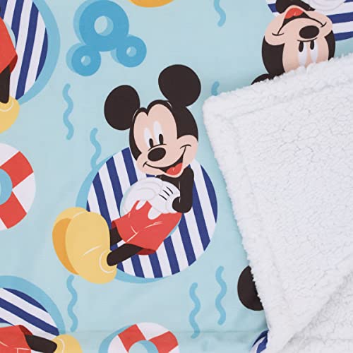 Disney Mickey Mouse Summertime Splash Sherpa Baby Blanket - color: Mickey Mouse - Summertime Splash