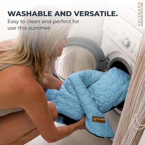Dog Cooling Mat, Ice Silk Self-Cooling Pad, Light Blue, L - color: Light Blue, size: Large