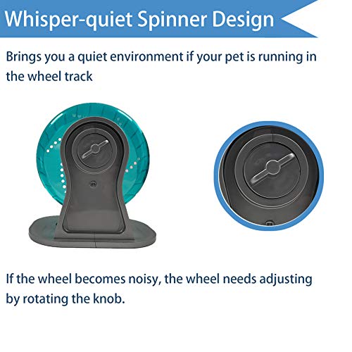 Hamster Exercise Wheel, Silent Spinner Hamster Running Wheels, Diameter 6.7 inch, Green - color: Green, size: 6.7 Inch