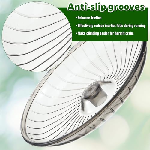 Hermit Crab Exercise Wheel Hamster Flying Saucer Silent Running Exercise Wheel Hermit Crab Climbing Toys Small Animal Active Play and Exercises Accessory for Hamster Crabs Gerbils Hedgehogs