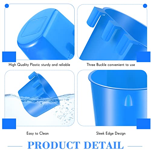 Sumind 60 Pcs Cage Cups Chicken Feeder Birds Hanging Feeders Seed Bowl 8 oz Plastic Water Bowl Hanging Chicken Waterer Feeding Watering Dish Coop Cups for Parrot Parakeet Poultry(Blue) - color: Blue