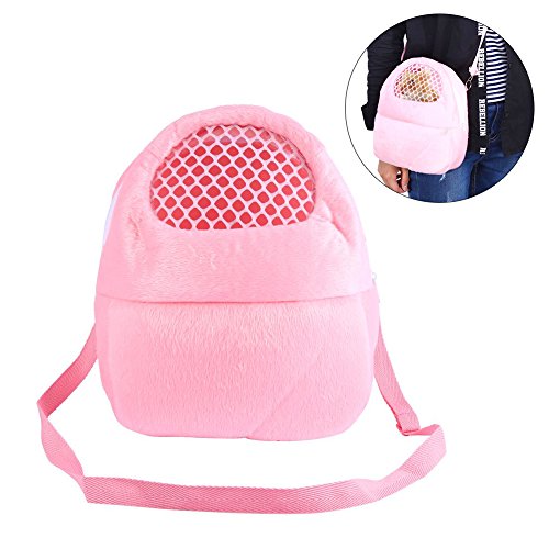 Tbest Pet Carrier Bag Hamster Rat Cat Rabbit Pet Sling Carrier Backpack Hedgehog Chinchilla Ferret Sleeping Outdoor Traveling Bag Handbags Backpack - color: Pink