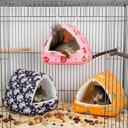 AceOrbit 6 Pcs Guinea Pig Hideout Small Tunnel 7.5 Inch Washable Hamster Bed Animal Cage Accessories for Chinchilla Rabbit Hedgehogs Ferrets to Digging Chewing(Classic Color,Vivid Patterns) - color: Classic Color