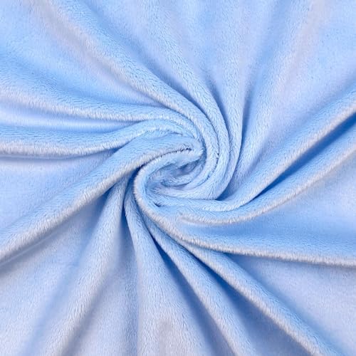 Barcelonetta | Minky Fabric | Plush, Super Soft, Cuddle | Solid Minky | by The Yard | 60" Wide | Baby Blanket, Change Station Cover, Pillow, Scarf, Beanie (Blue, 1 Yard) - color: Blue, size: 1 Yard