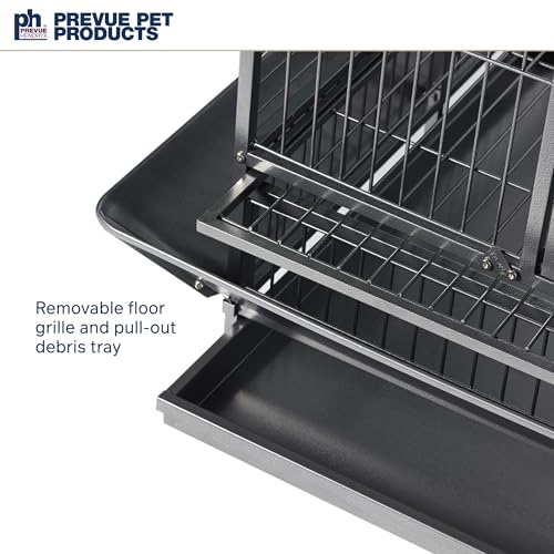 Prevue Hendryx Silverado Macaw Dometop Cage 3155S Silverado 46-Inch by 36-Inch by 78-1/4-Inch - color: black