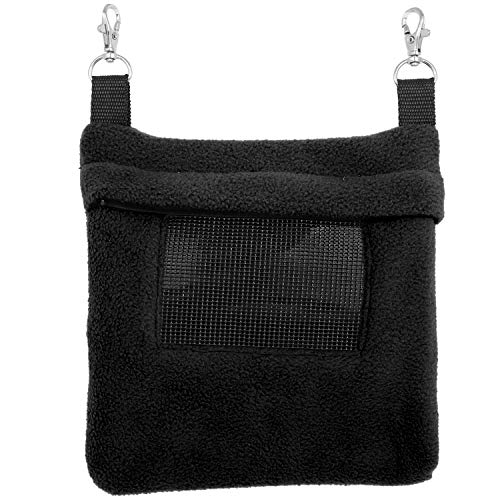 Exotic Nutrition Economy Carry Bonding Pouch (Black) - for Sugar Gliders, Squirrels, Marmosets, Hamsters, Rodents, Rats, Reptiles, & Other Small Pets - color: Black