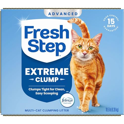 Fresh Step Advanced Extreme Clump Multi Cat Clumping Litter, 18.5 lb., 2 Pk | Forms Tight Clumps, Easy To Scoop, Scented, Ammonia Block Technology, Low Dust, Compatible with Most Auto Litter Boxes - size: 37 lb