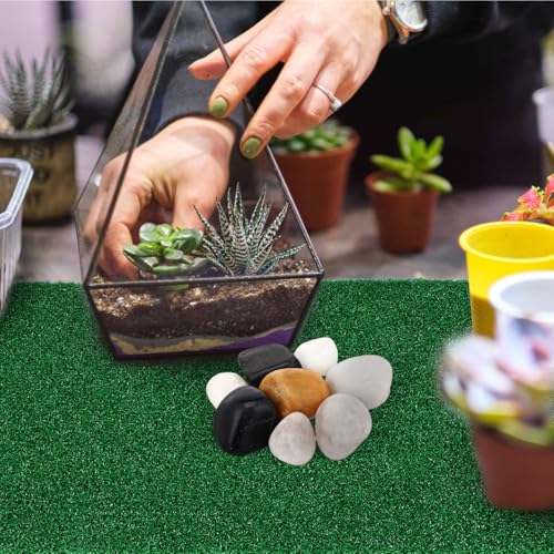 BESPORTBLE Turtle Basking Platform Turf - Reptile Carpet Artificial Grass Mat for Fish Tank Decoration, Simulated Turtle Turf Green Grass Carpet for Climbing and Basking, Aquarium Decor 19.7X9.8 Inch