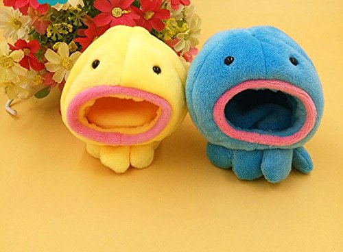 Pet Hamster Warm Bed House Cusion Fleece Hut Hanging Cage Cute Toy Nest for Mini Small Animal Mice,Rat,Sugar Glider,Chinchilla,Dwraf Hamster,Gerbil - color: Blue1