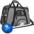 PetAmi Airline Approved Pet Carrier for Cats Small Dogs, Small Heather Gray | Soft Sided TSA Travel Bag, Sherpa Bed, Breathable Mesh Ventilation, Collapsible Bowl, Fits Under Seat, Up to 18 lbs - color: Heather Gray, size: Small - 17"L x 10.2"W x 11.2"H